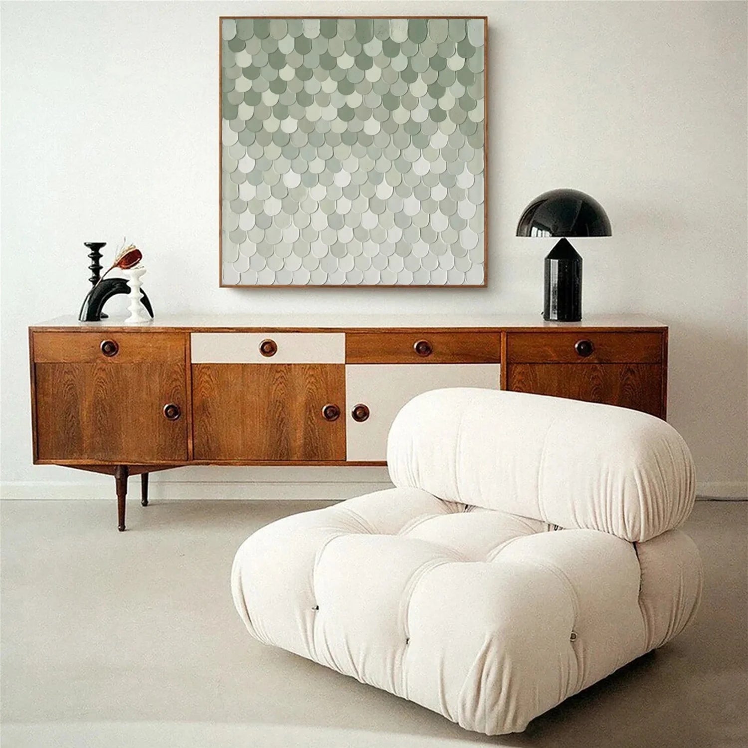 Green Minimalist Textured Canvas Art #MM271