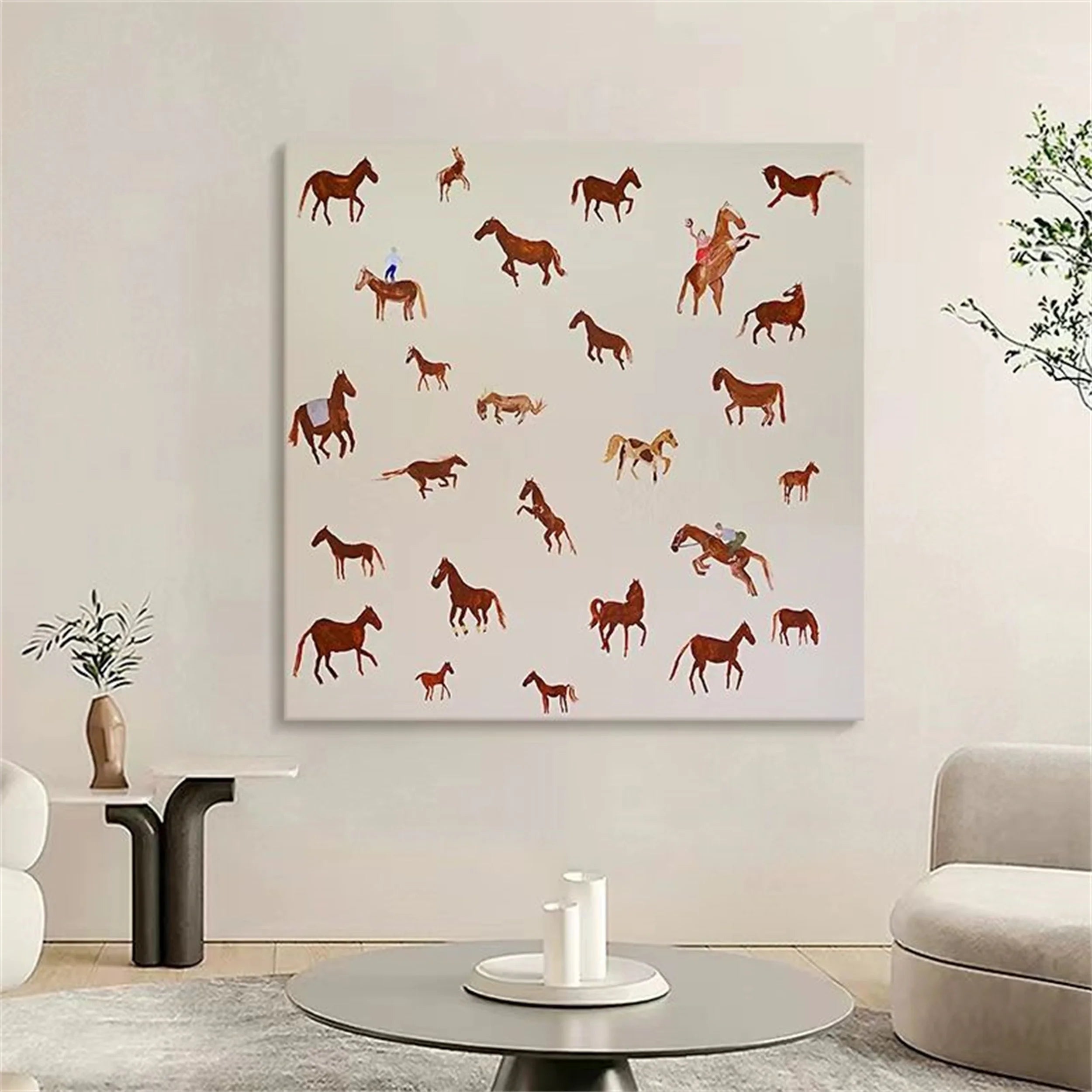 Colorful Horse Abstract Animal Wall Art #AL013