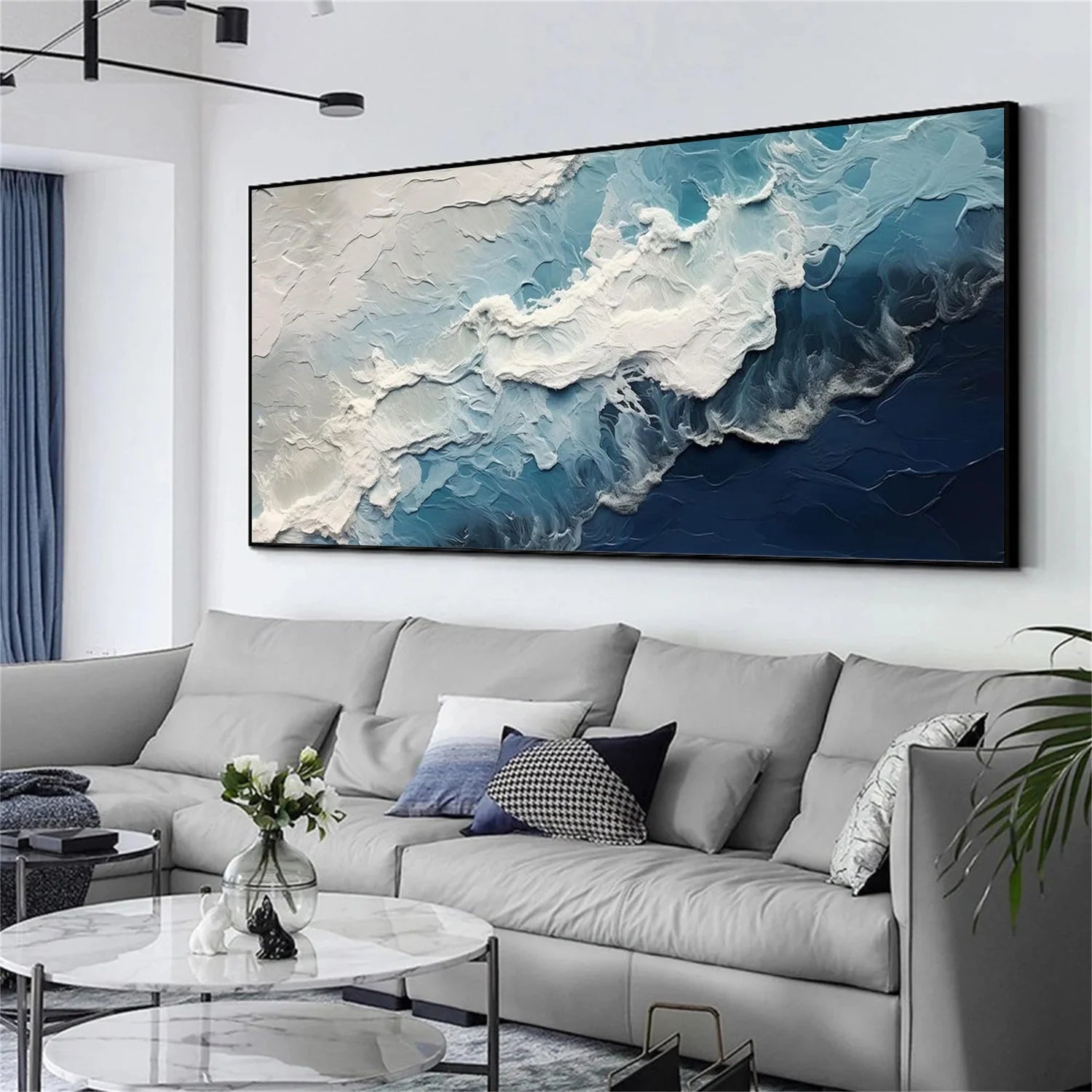 Sea & Sky Abstract Textured Wall Art #MS274