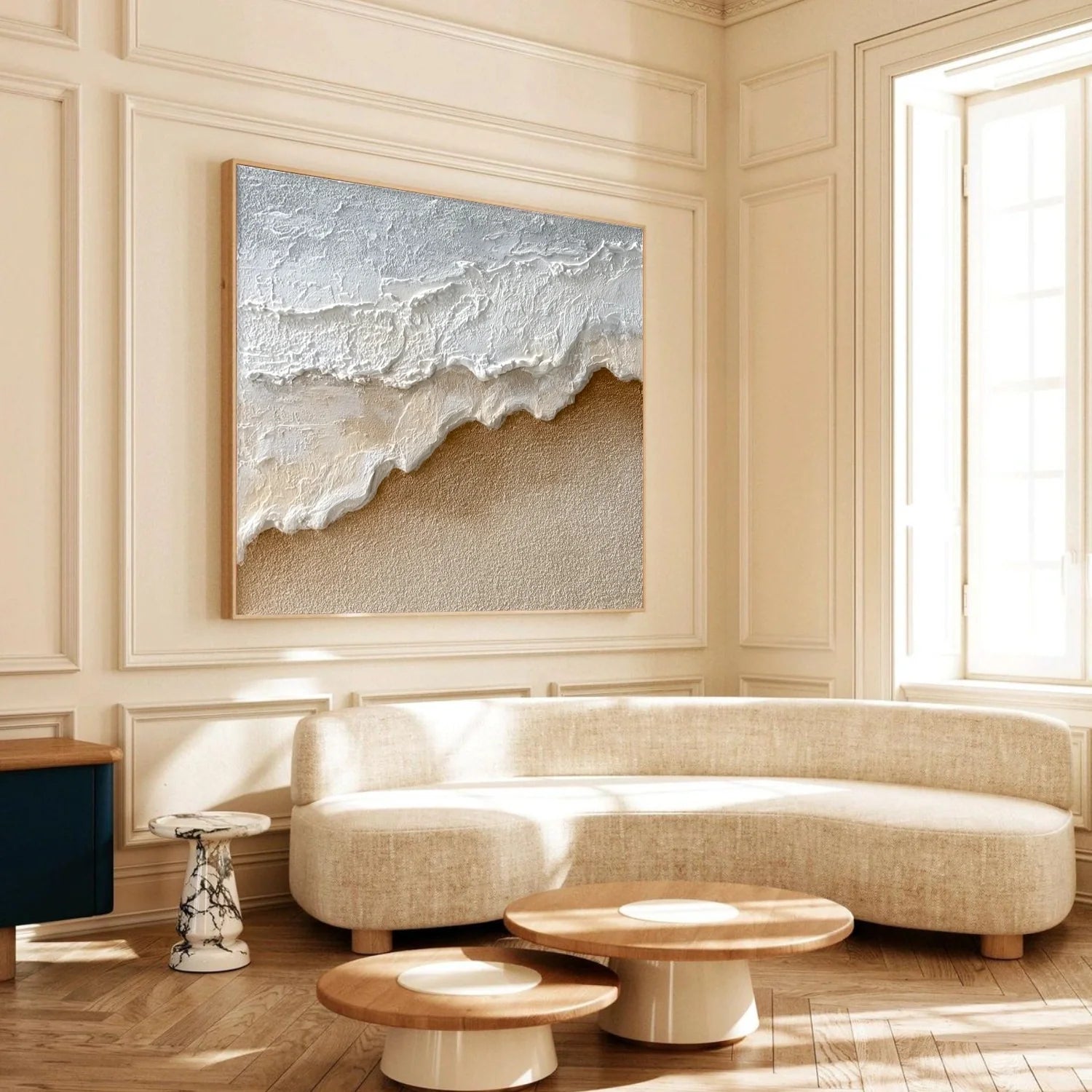 Sea & Sky Abstract Textured Wall Art #MS214
