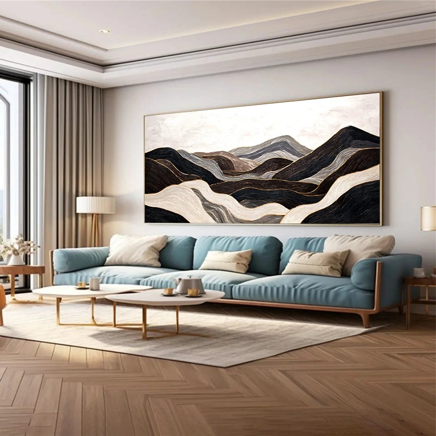 Abstract Mountain Canvas Art #MM394