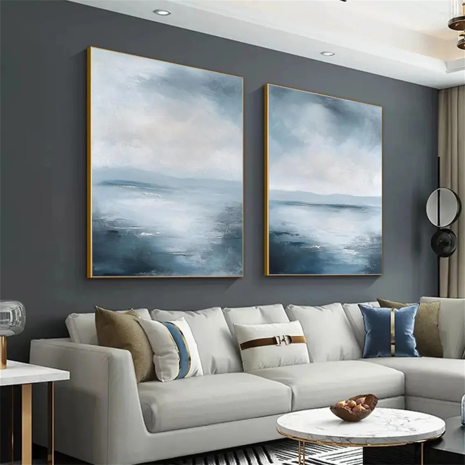 Sea & Sky Abstract Wall Art Set of 2 #MS253
