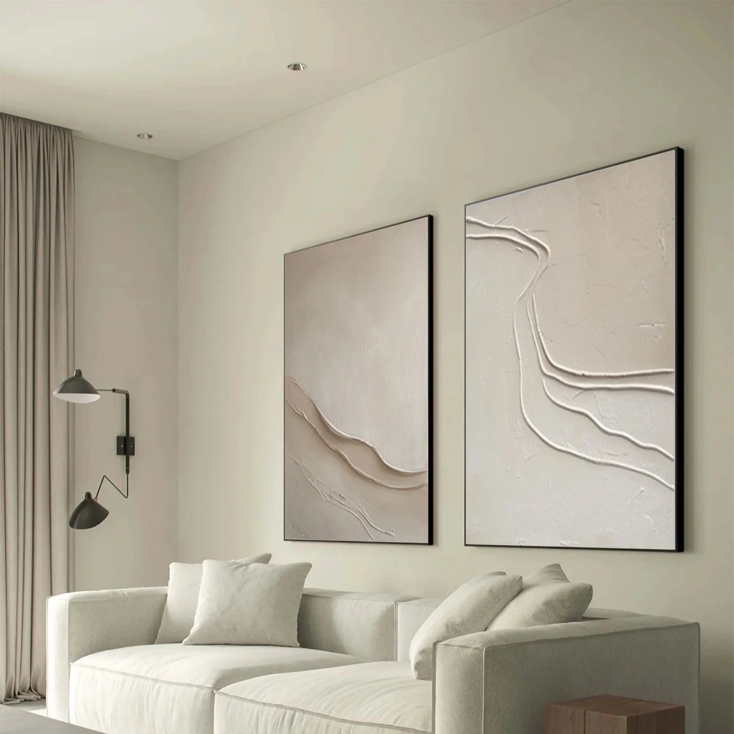 Minimalist Textured Canvas Art Set of 2 #MM376