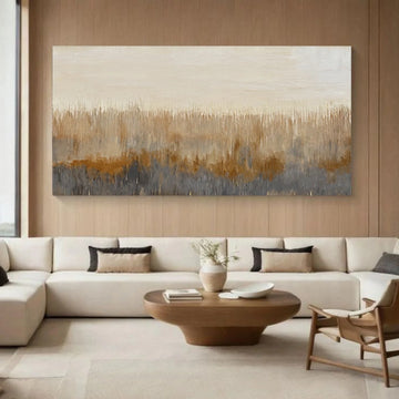 Beige and Brown Abstract Canvas Art #WS891