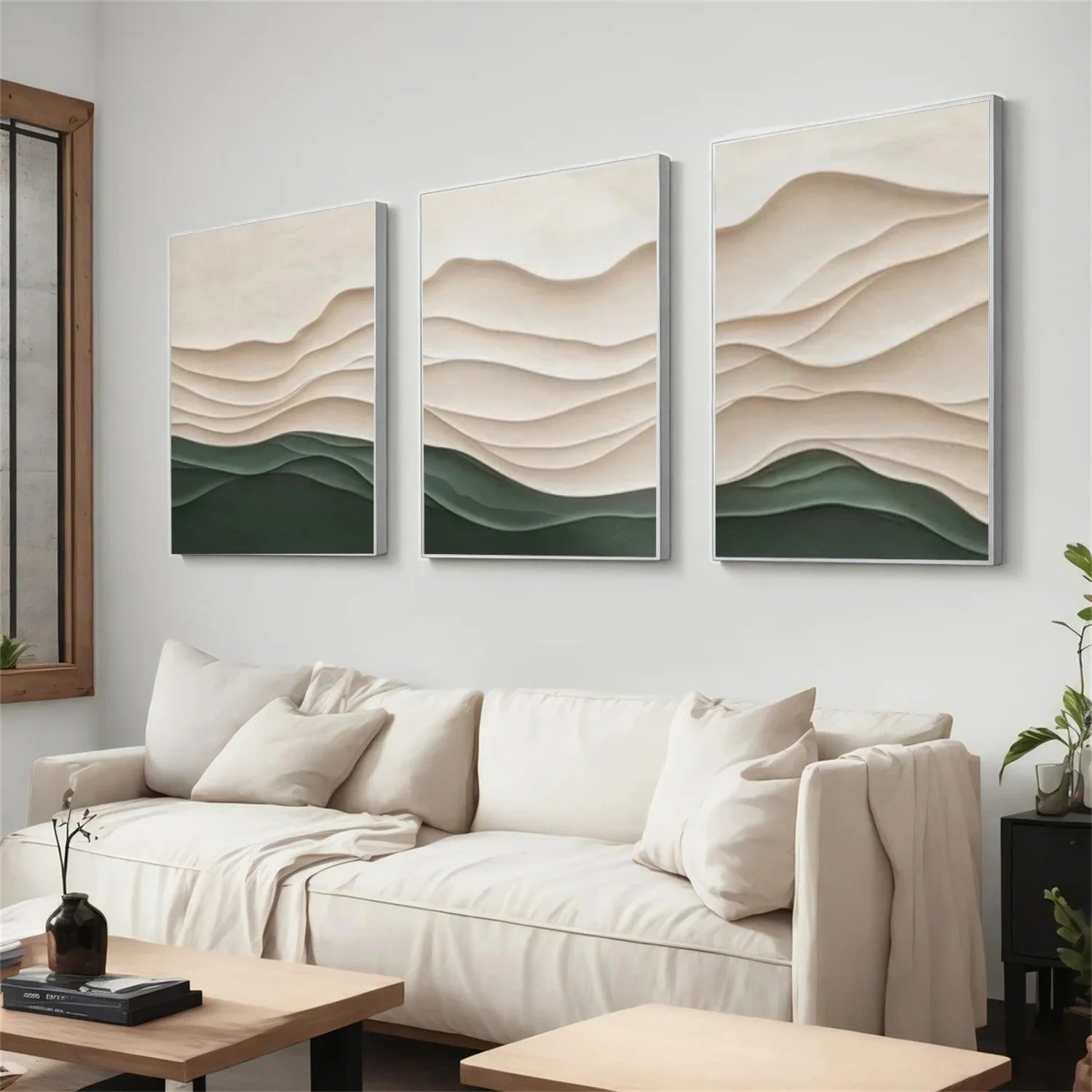 Minimalist Textured Canvas Art Set of 3 #MM290
