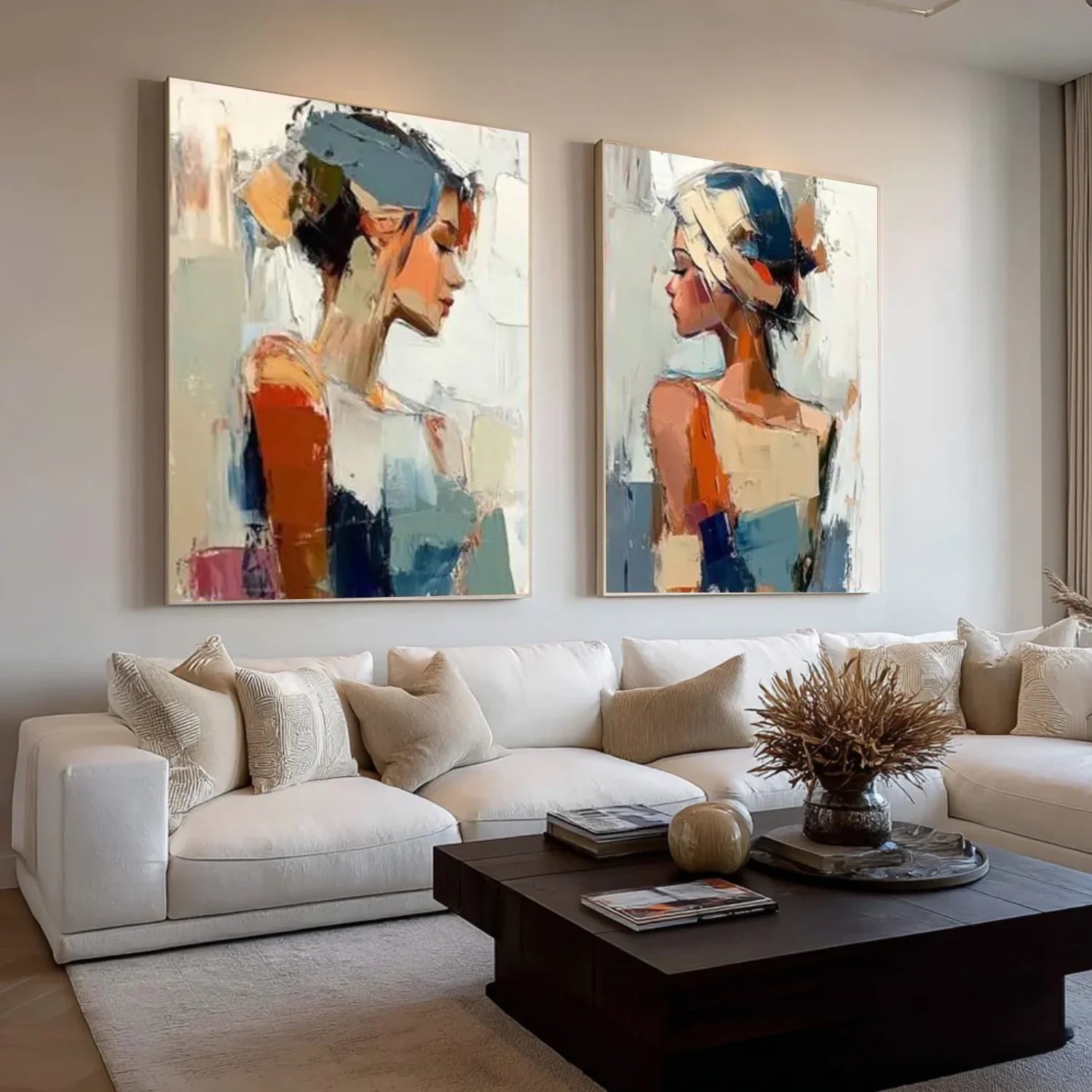 Abstract Portrait Wall Art Set of 2 #AP085