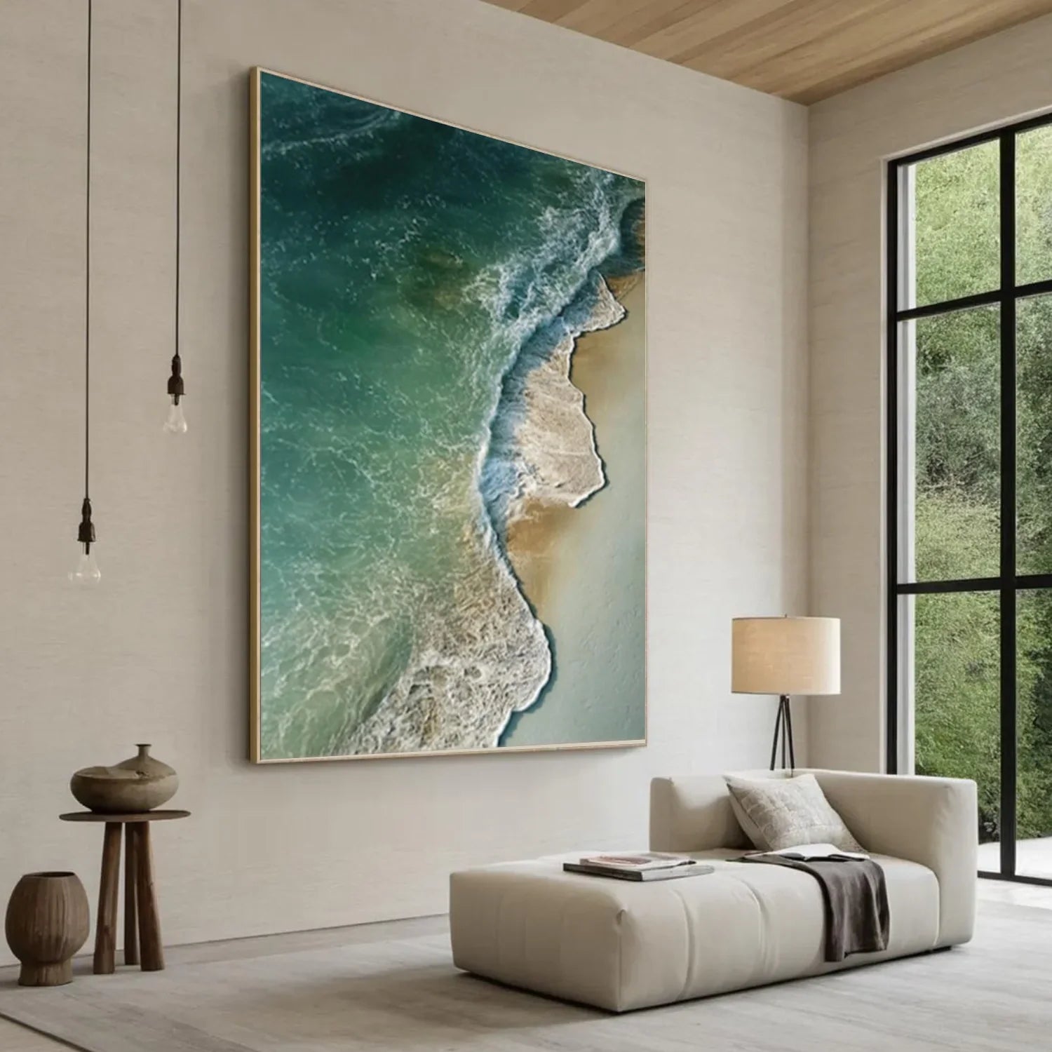Sea & Sky Abstract Textured Wall Art #MS208