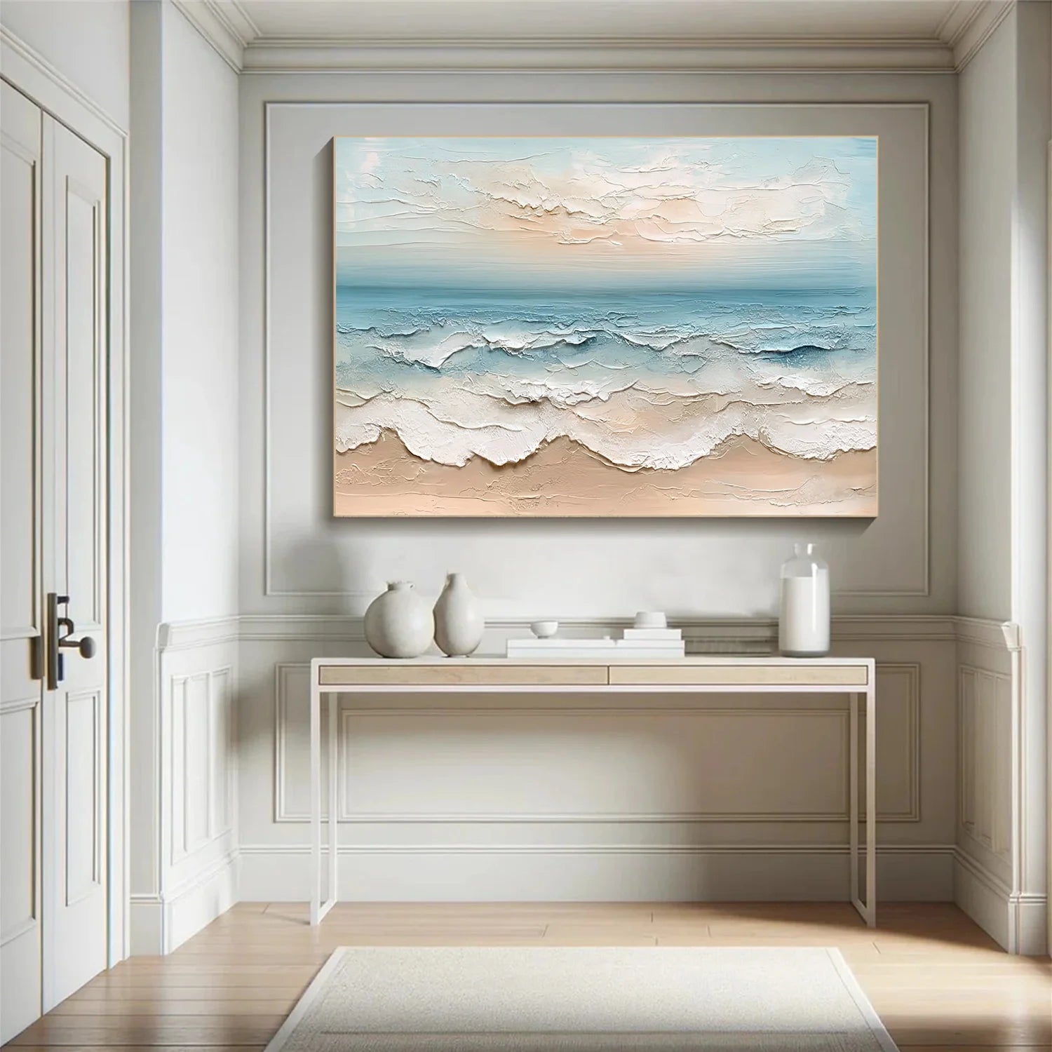 Sea & Sky Abstract Textured Wall Art #MS137