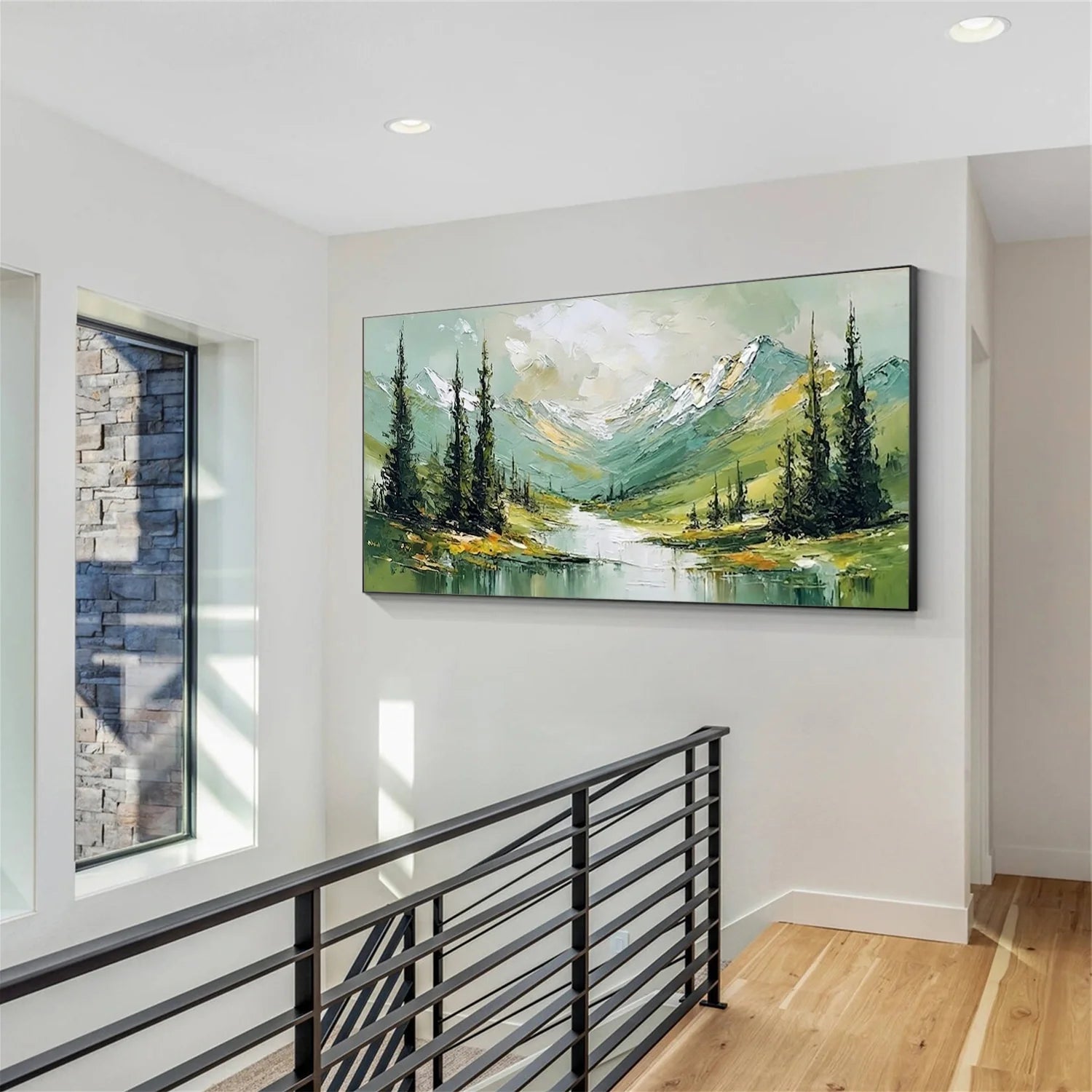 Abstract Mountain Canvas Art #MM395