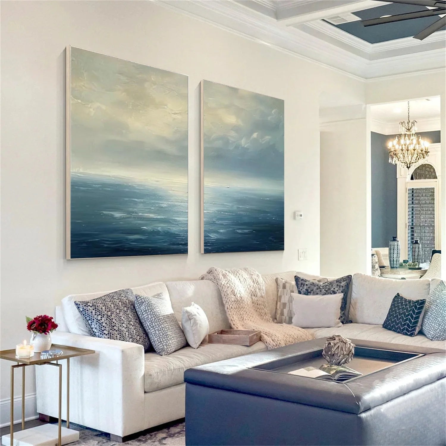 Sea & Sky Abstract Wall Art Set of 2 #MS219