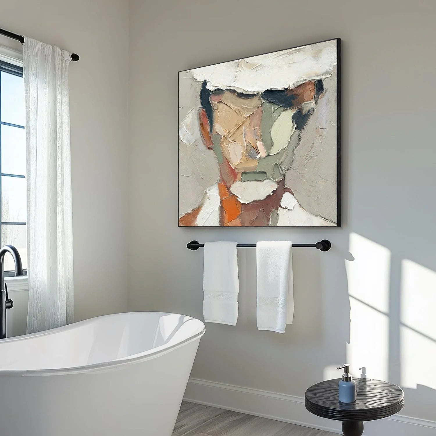 Abstract Portrait Textured Wall Art #AP127