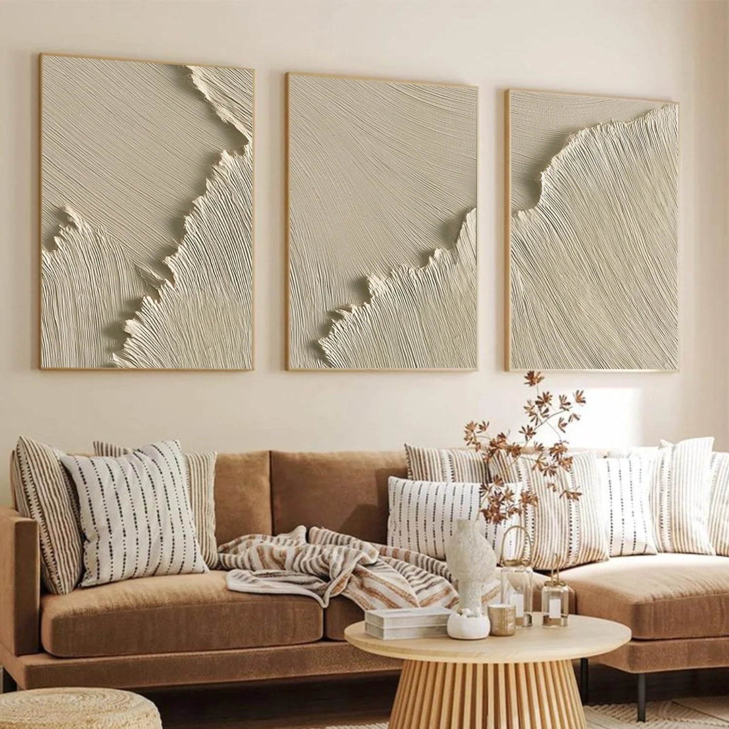 Sea & Sky Minimalist Textured Wall Art Set of 3 #MS249