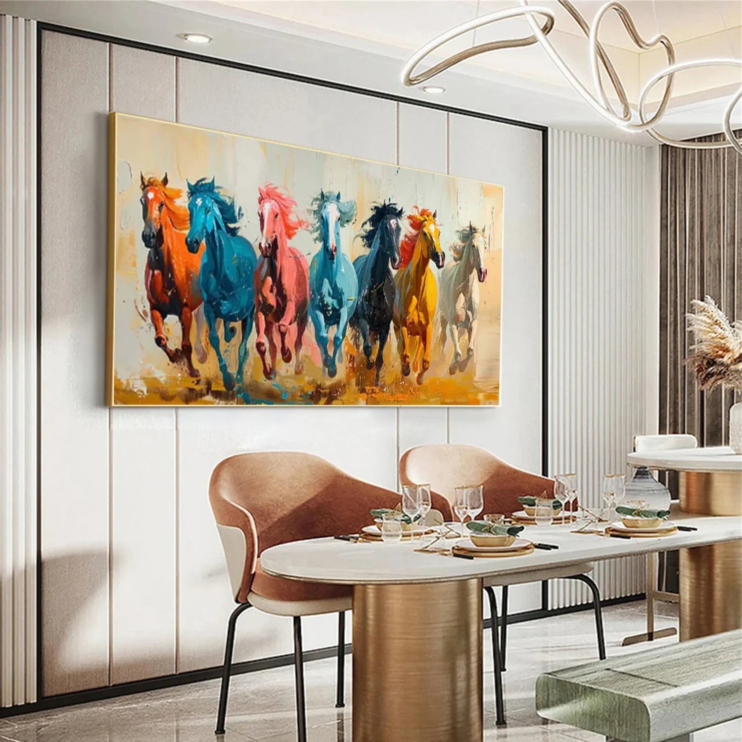 Abstract Animal Horse Wall Art #AL185