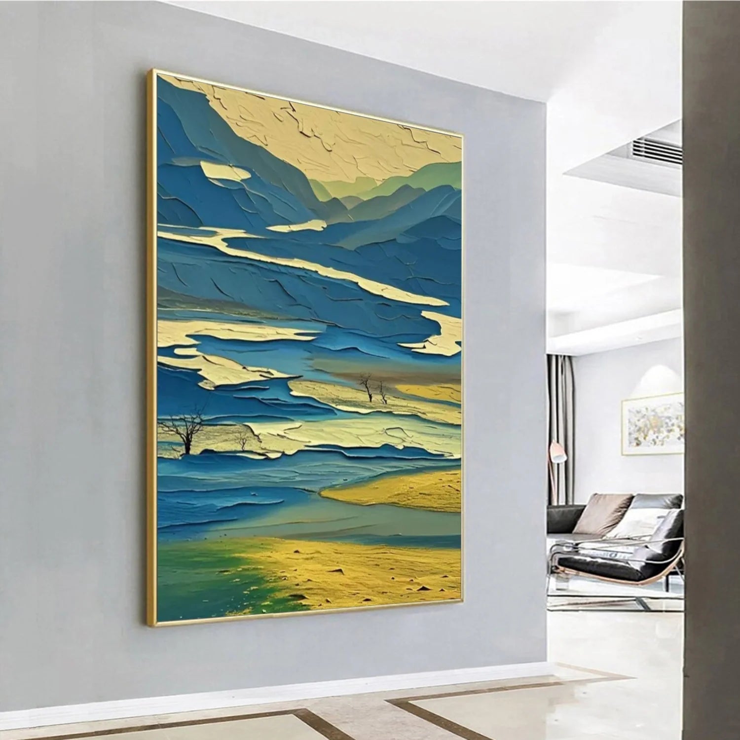 Abstract Mountain Canvas Art #MM276