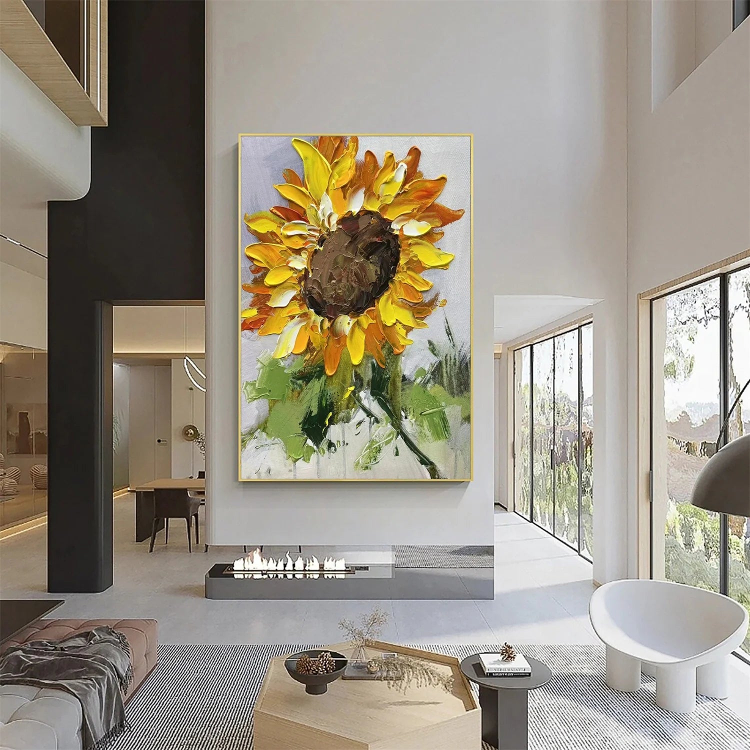 Flower & Tree Abstract Textured Wall Art #ML123