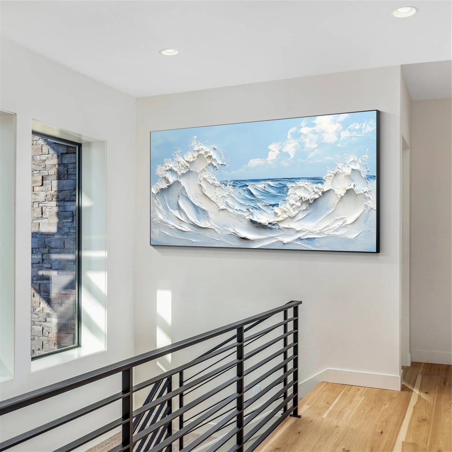 Sea & Sky Abstract Textured Wall Art #MS275