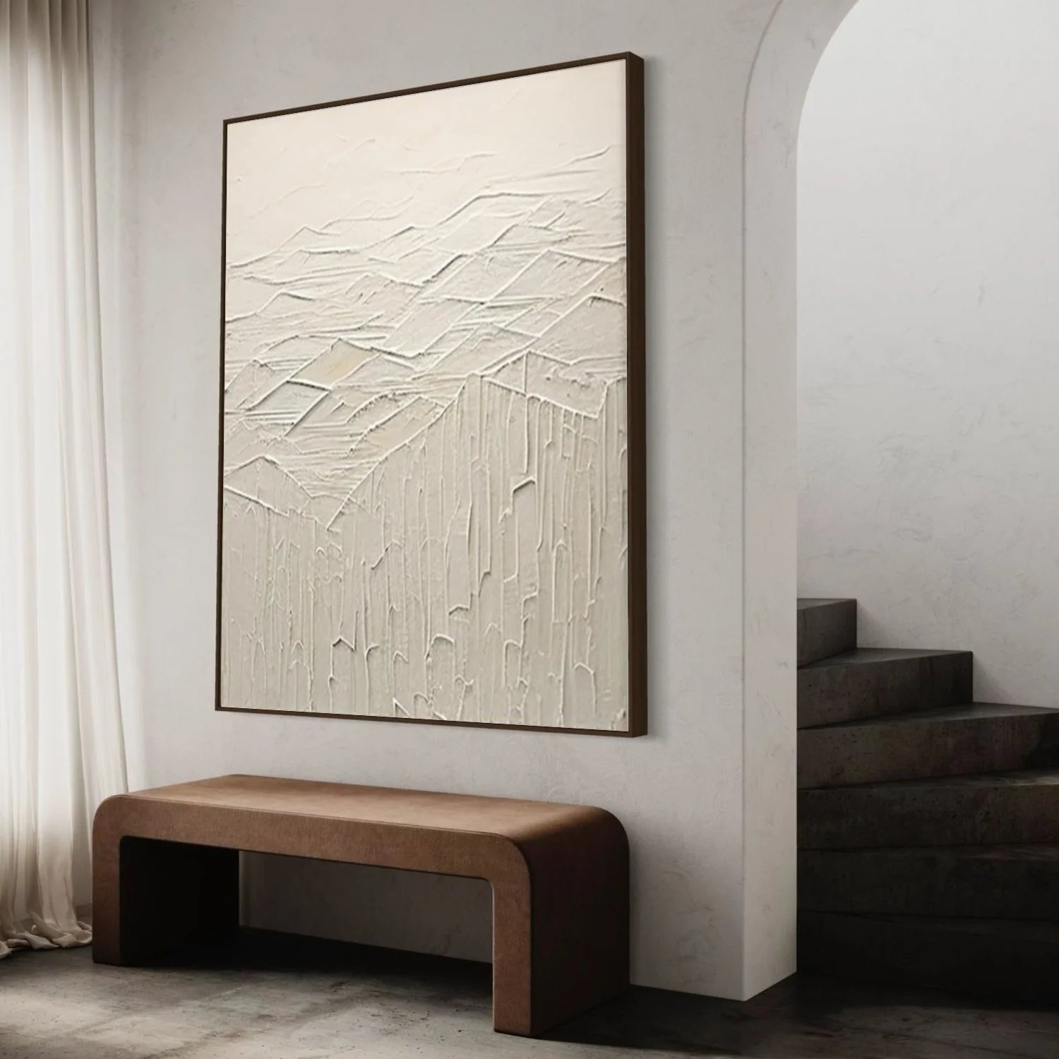 Minimalist Mountain Textured Canvas Art #MM331