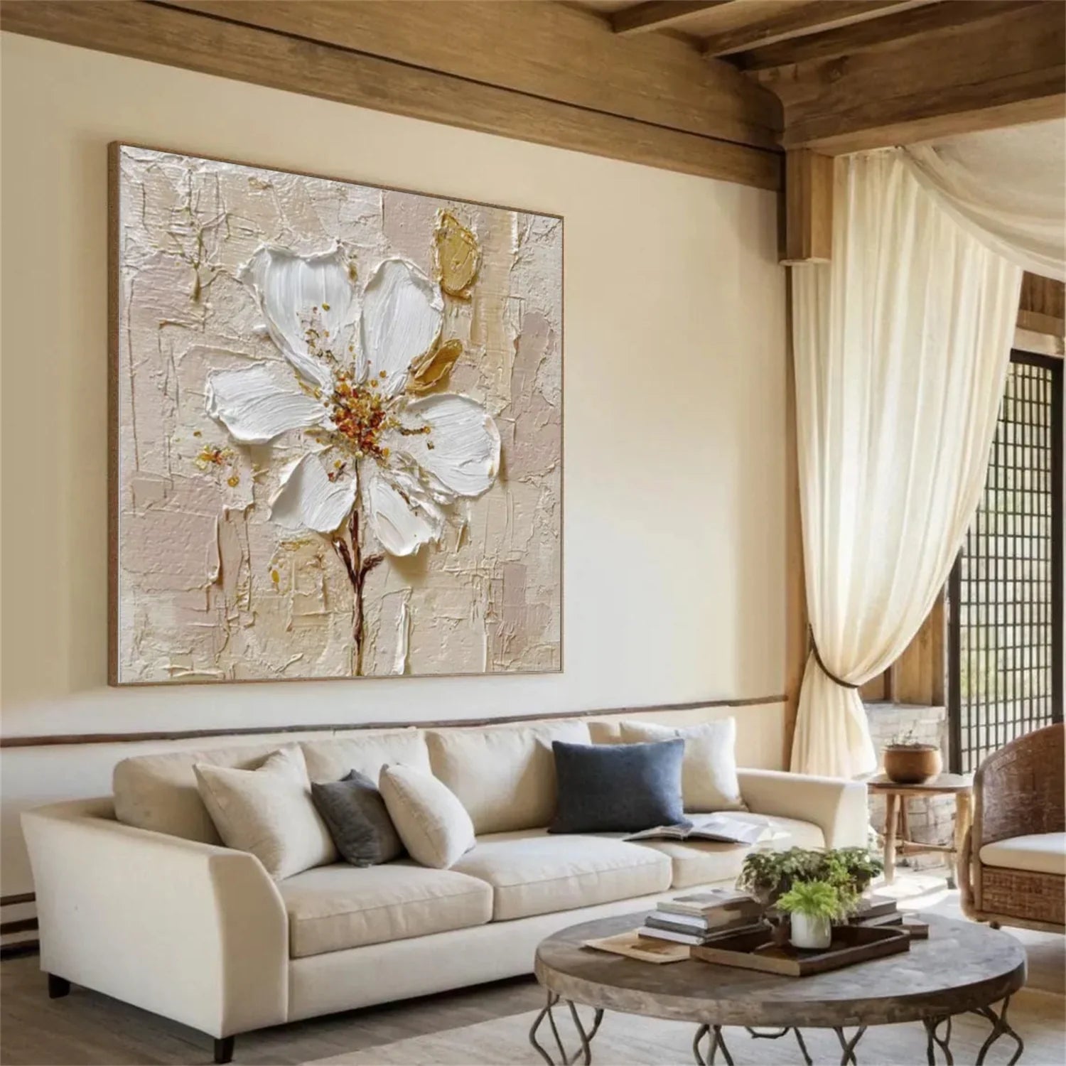Flower & Tree Abstract Textured Wall Art #ML167
