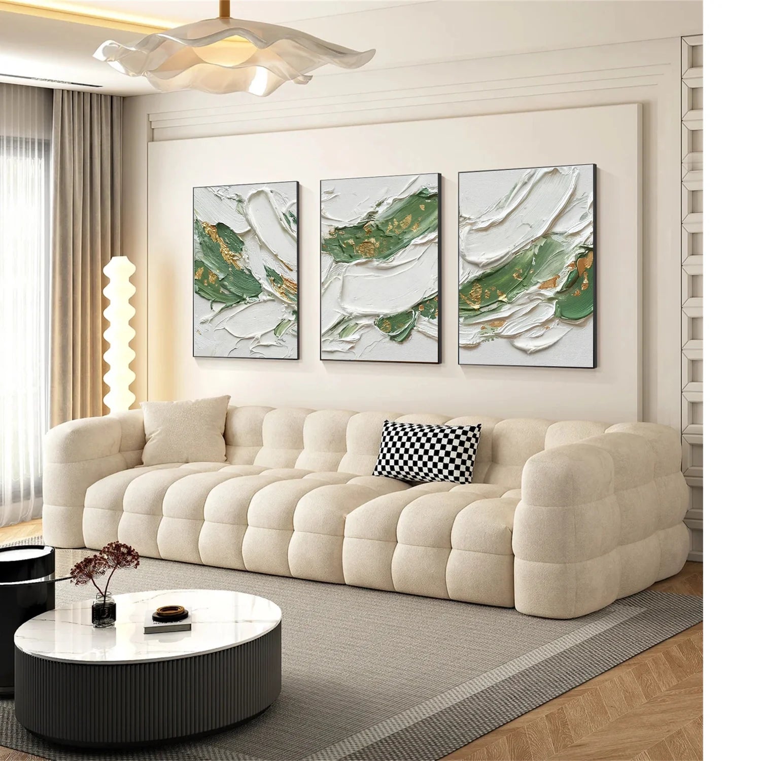 Abstract Textured Canvas Art Set of 3 #WS1003