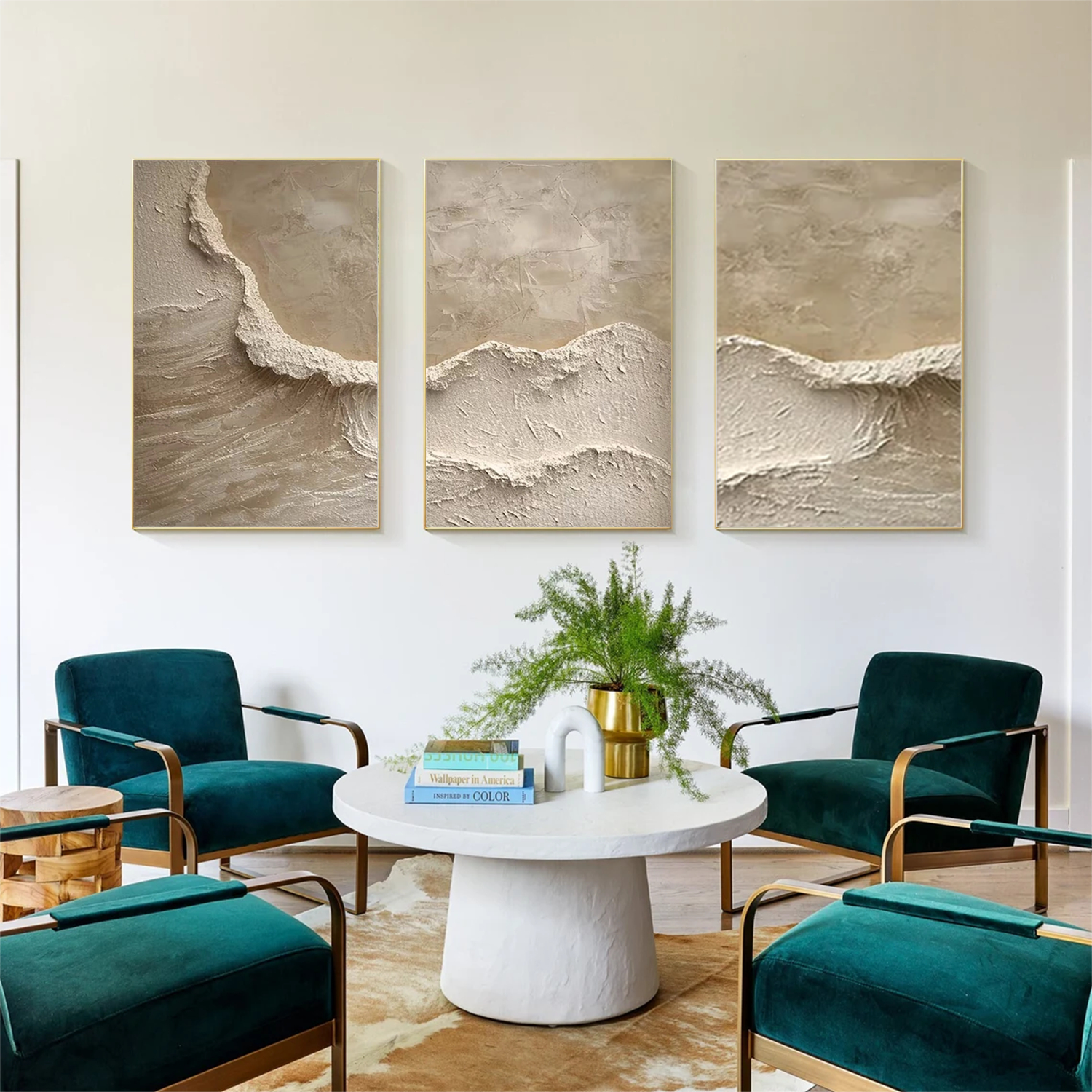 Minimalist Textured Canvas Art Set of 3 #MM257