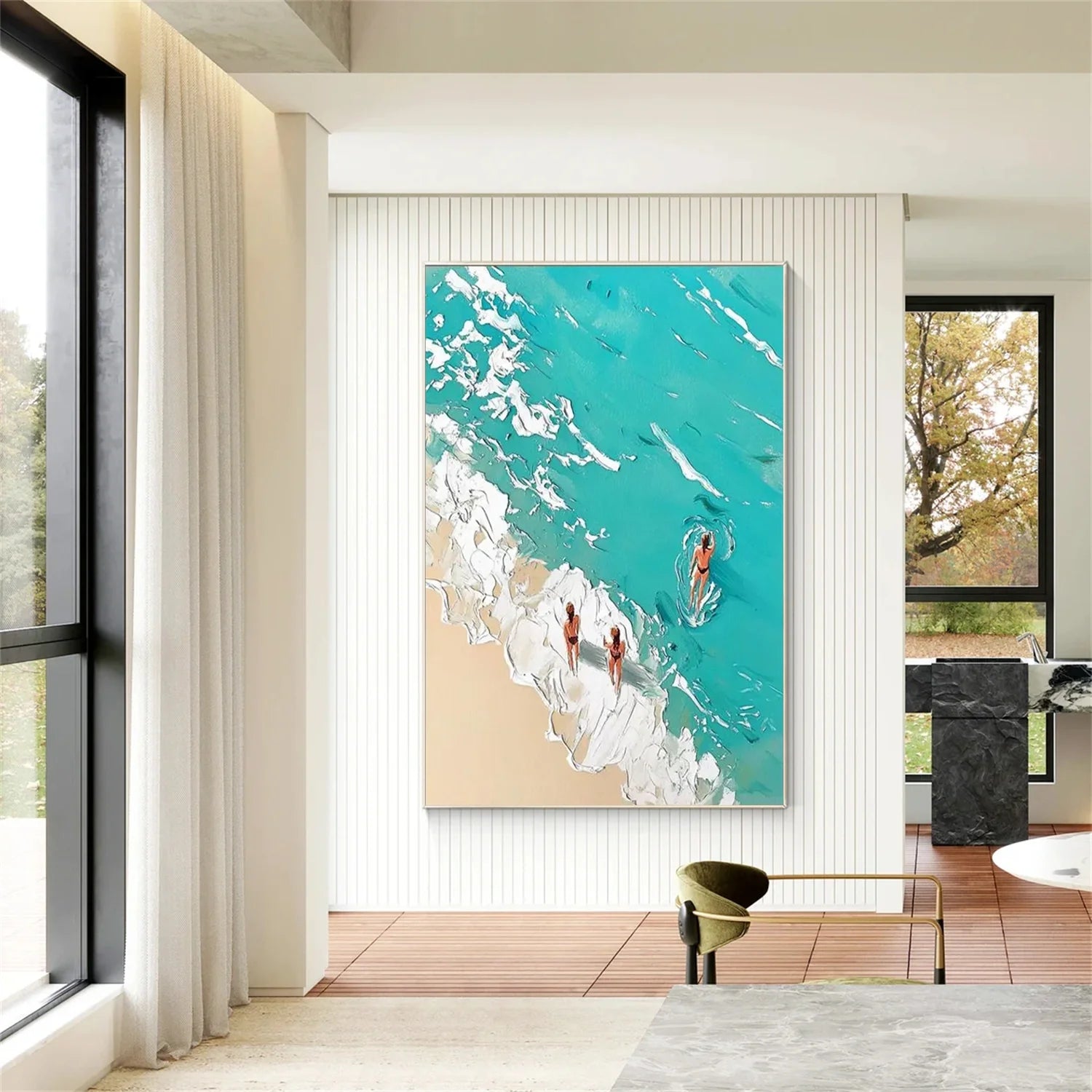 Swimming Sport Textured Wall Art #SA017