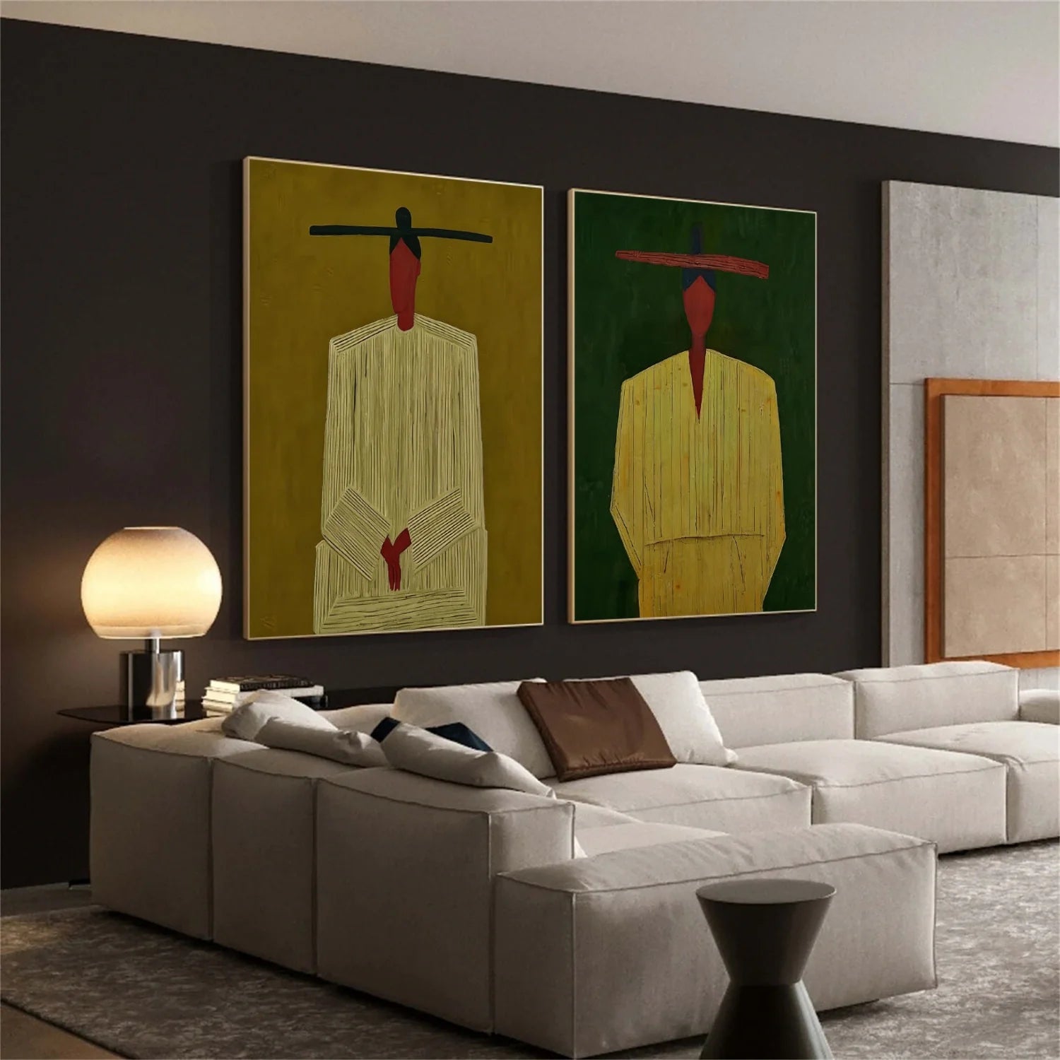 Abstract Portrait Wall Art Set of 2 #AP117