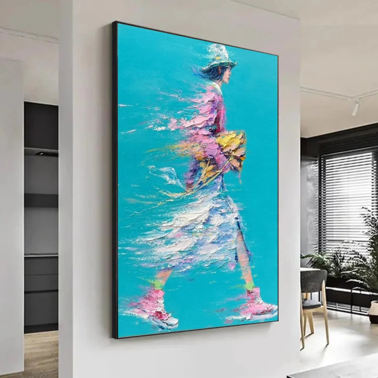 Abstract Portrait Textured Wall Art #AP072