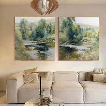 Flower & Tree Abstract Wall Art Set of 2 #ML158