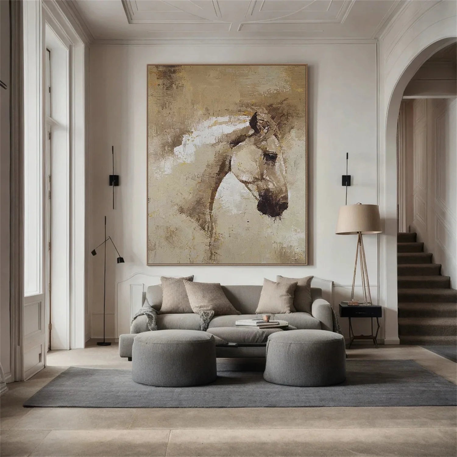 Abstract Animal Horse Wall Art #AL119