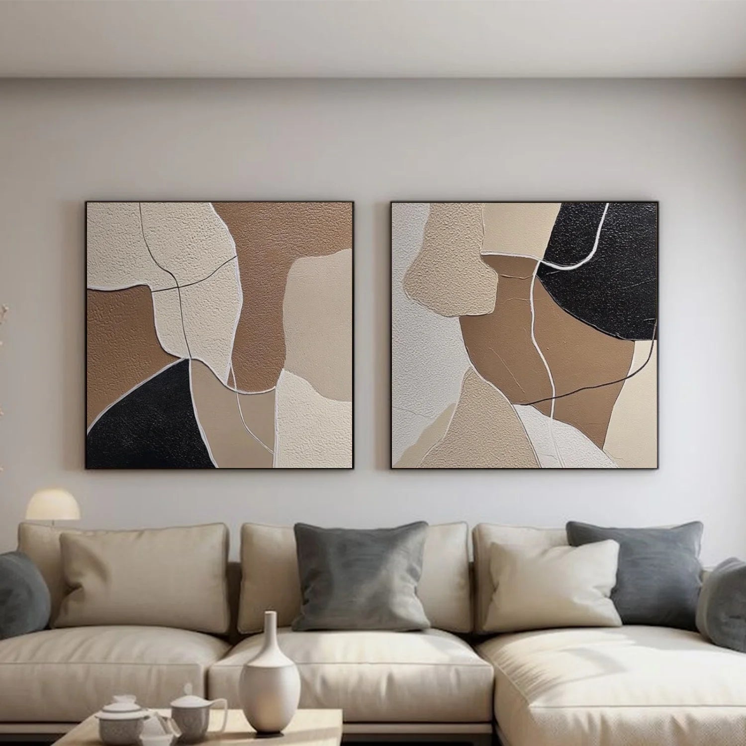 Abstract Canvas Art Set of 2 #WS807
