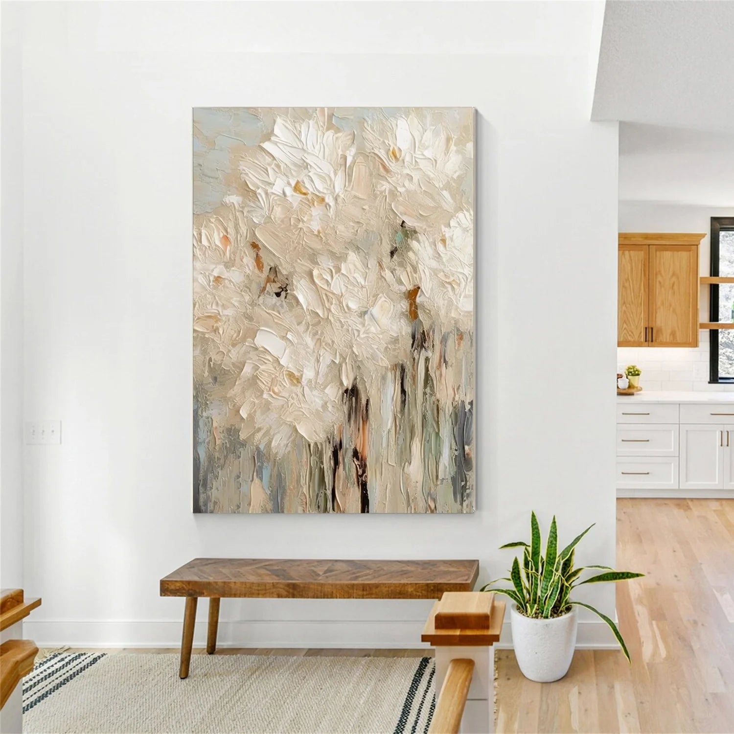 Flower & Tree Abstract Textured Wall Art #ML120