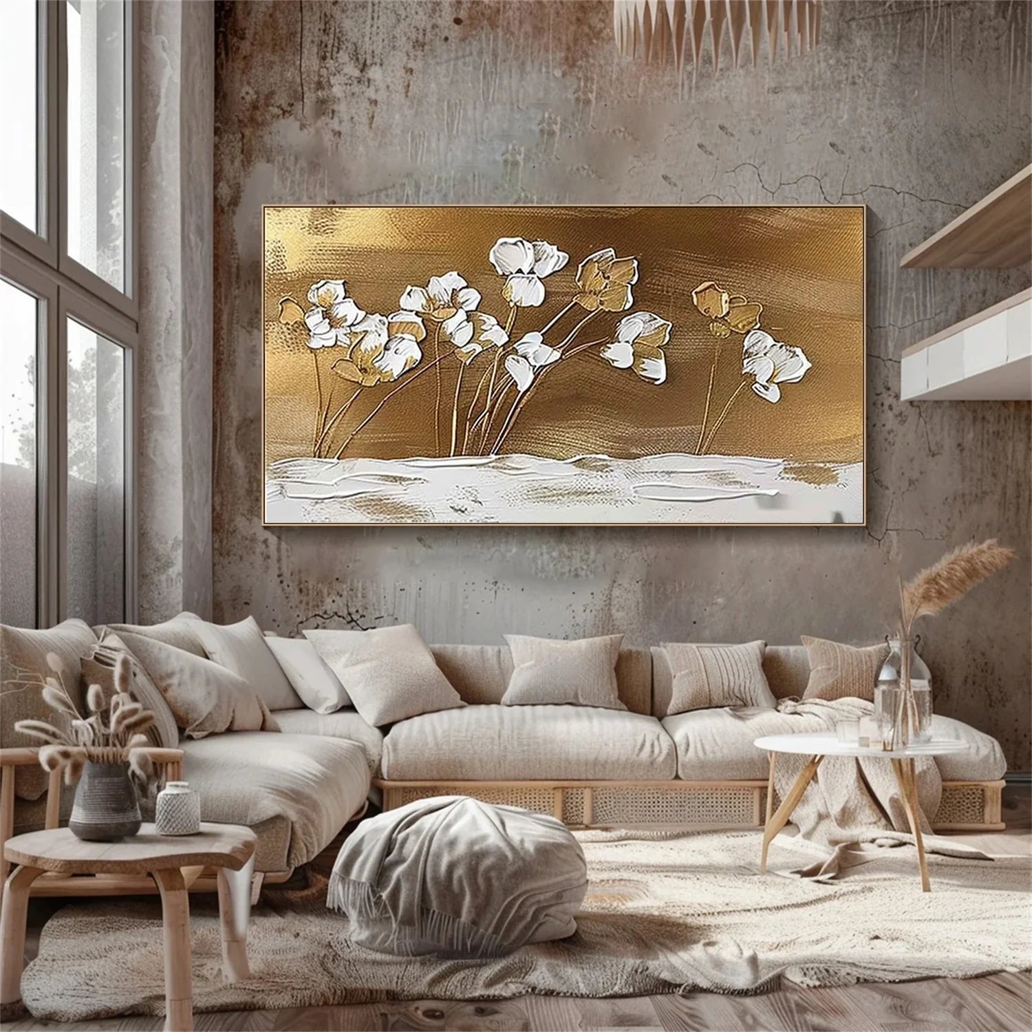 Flower & Tree Abstract Textured Wall Art #ML047