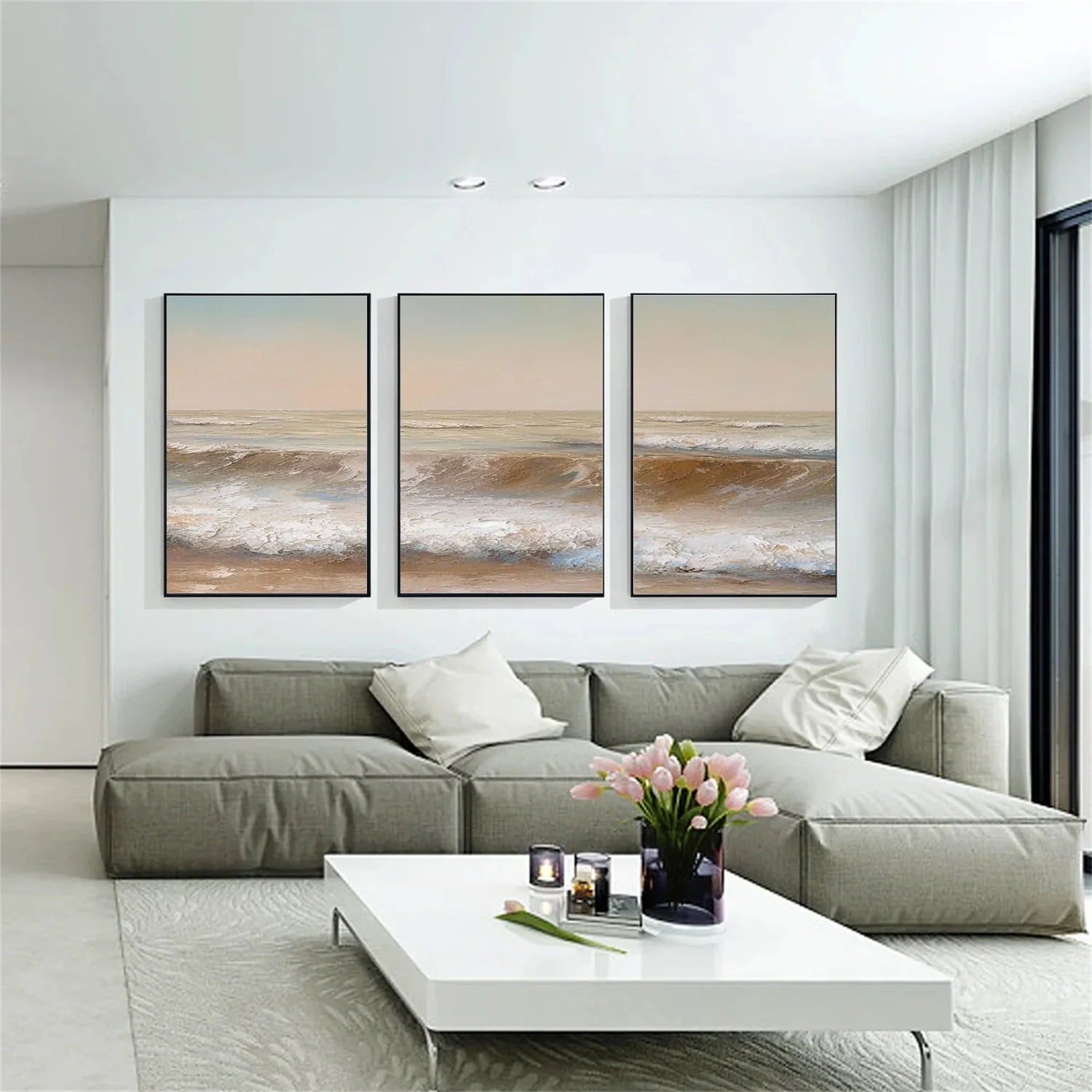 Sea & Sky Textured Art Set of 3 #MS107