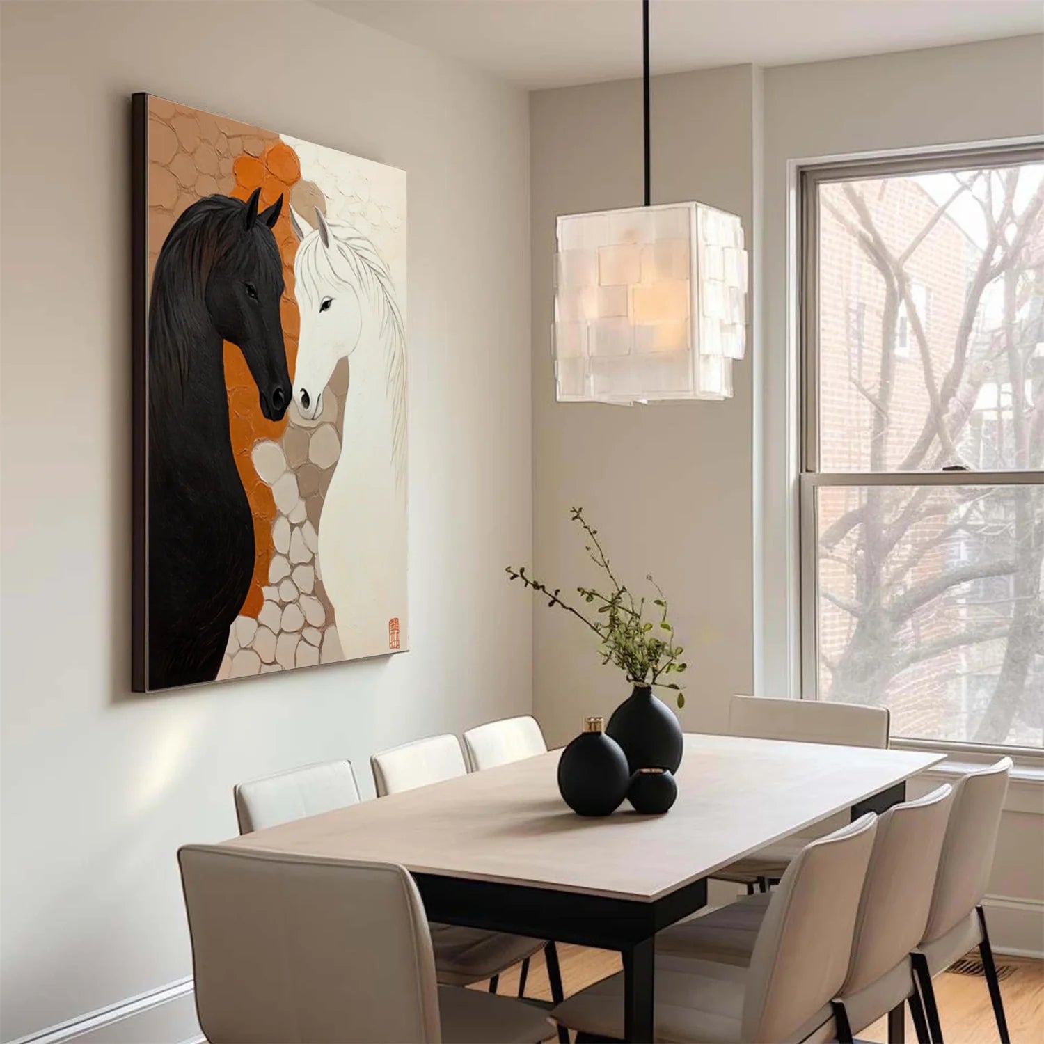 Abstract Animal Horse Wall Art #AL182