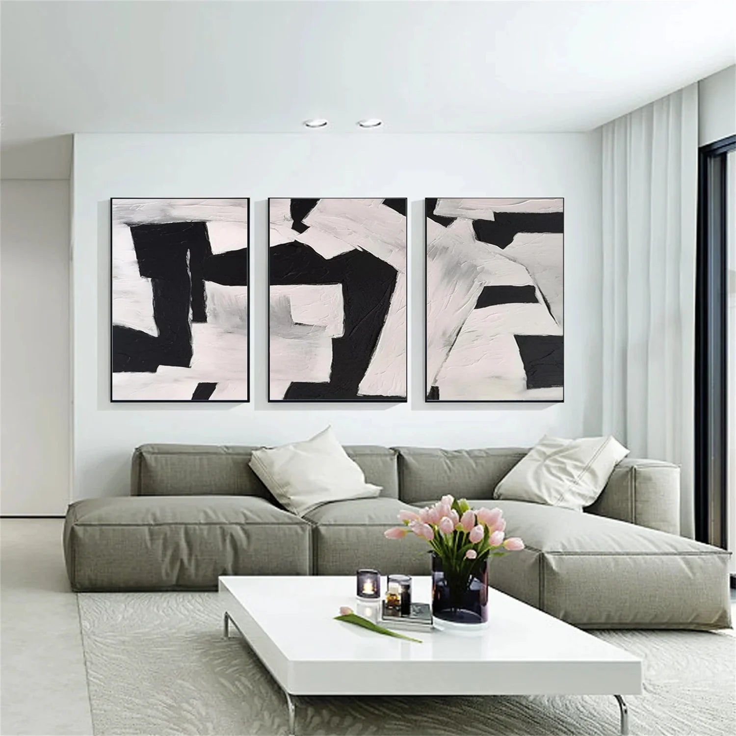 WABI SABI Abstract Tranquility Set of 3 #WS548