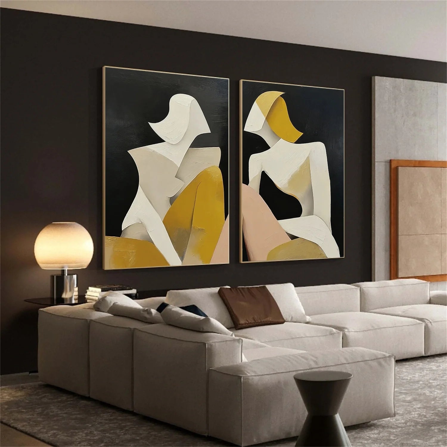 Abstract Portrait Wall Art Set of 2 #AP082