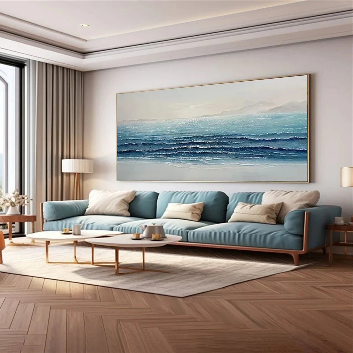 Sea & Sky Abstract Textured Wall Art #MS206