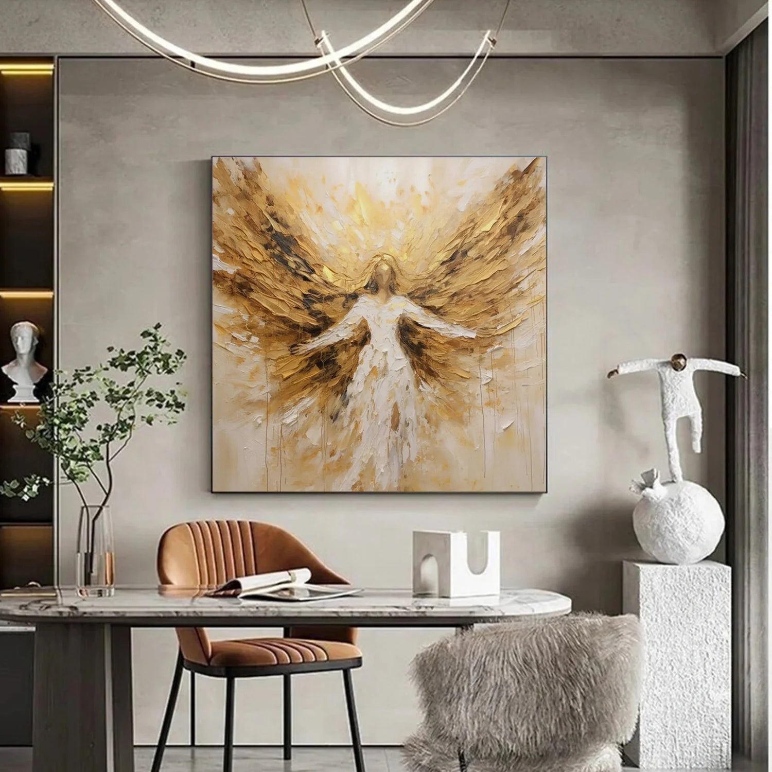 Abstract Angel Wing Textured Painting #AP048