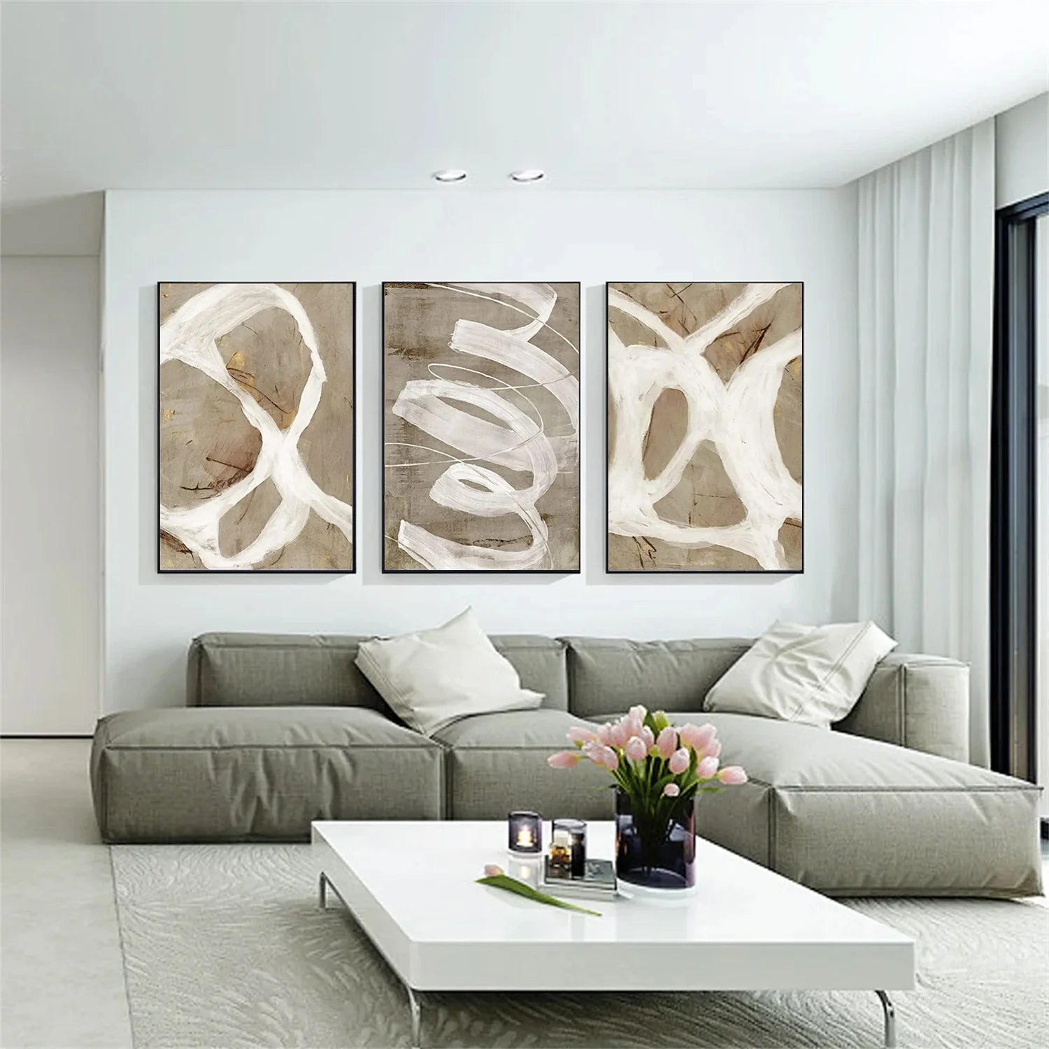 WABI SABI Abstract Tranquility Set of 3 #WS547
