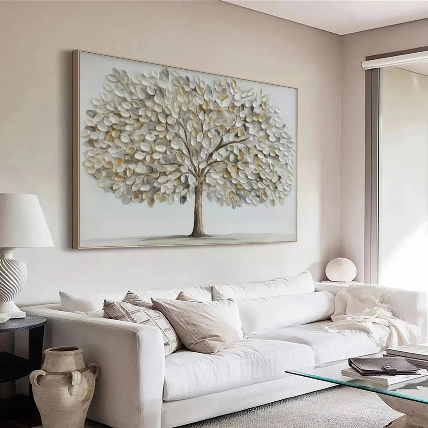 Flower & Tree Abstract Textured Wall Art #ML148