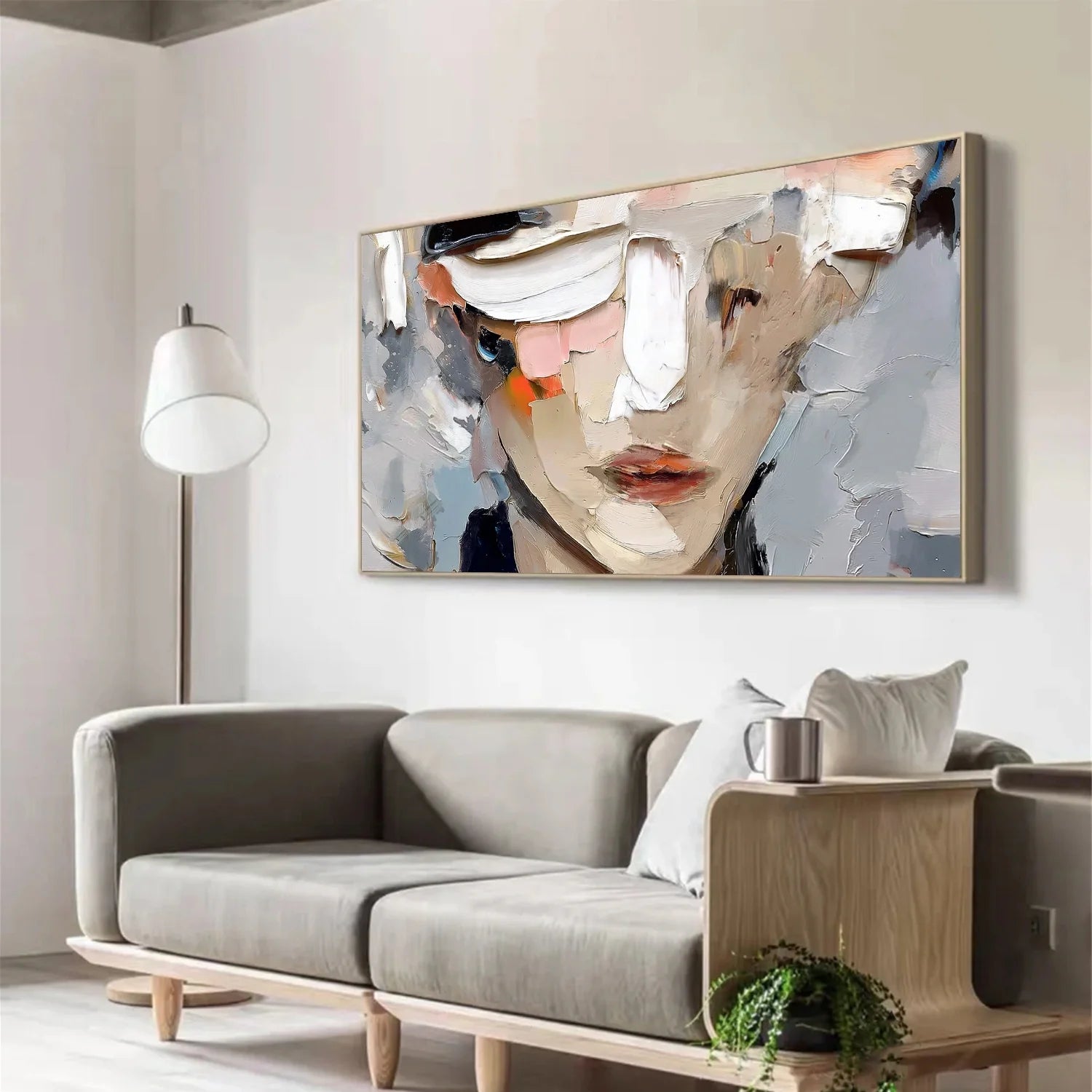 Abstract Portrait Textured Wall Art #AP122
