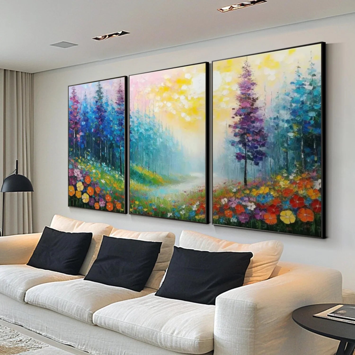 Flower & Tree Abstract Wall Art Set of 3 #ML157