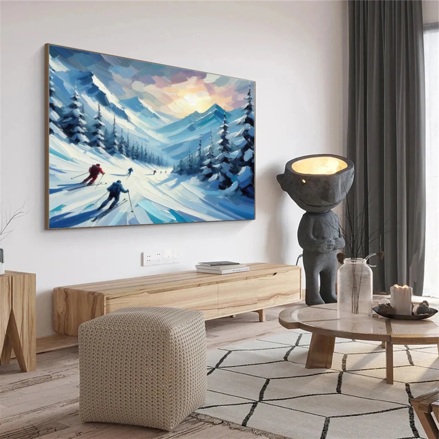 Skiing Sport Wall Art #SA053