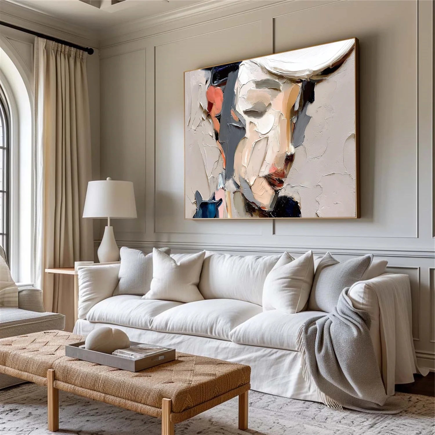 Abstract Portrait Textured Wall Art #AP123
