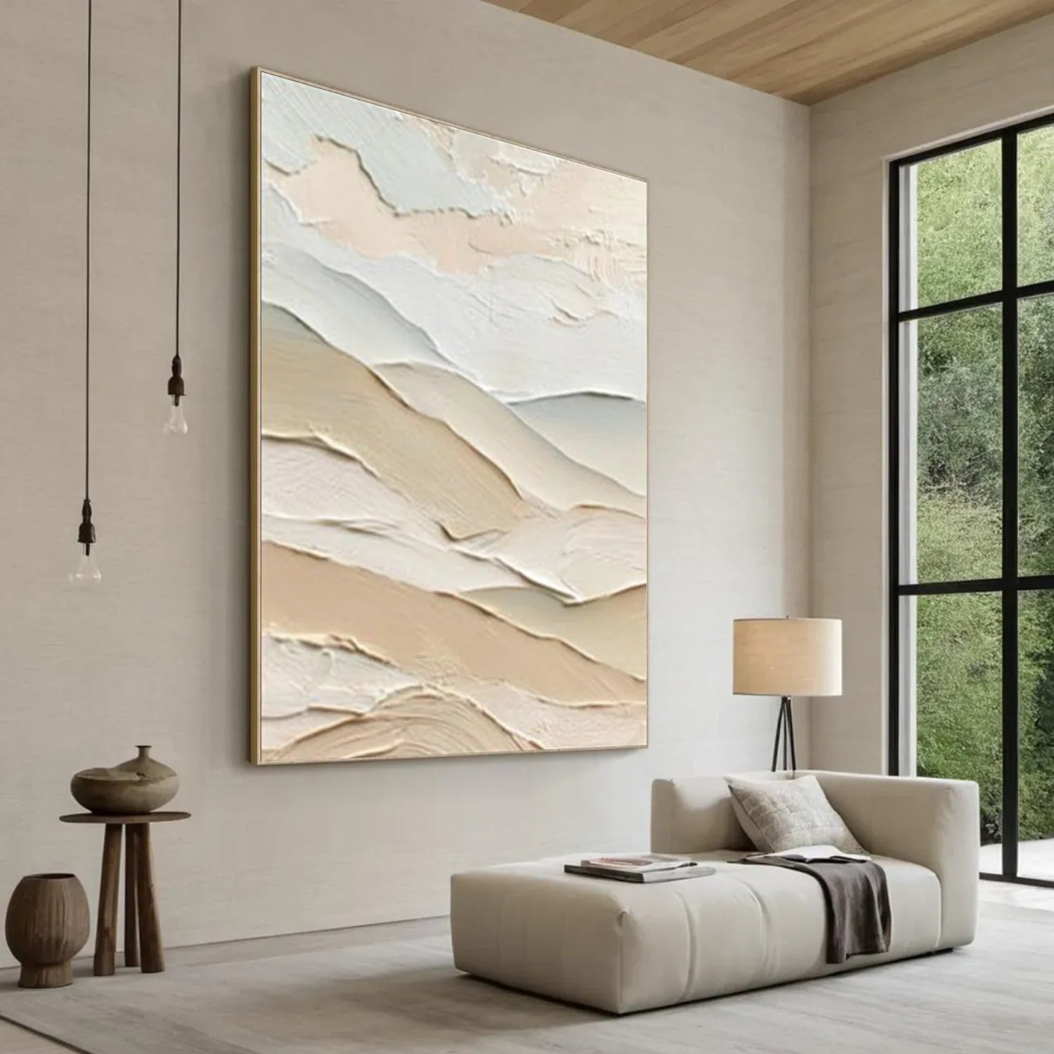 Minimalist Mountain Textured Canvas Art #MM350