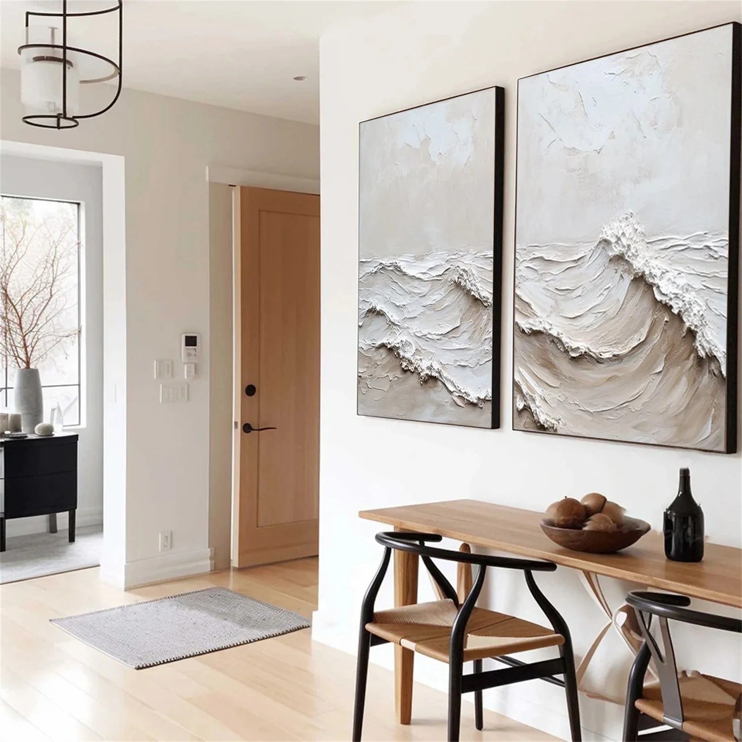 Sea & Sky Abstract Textured Wall Art Set of 2 #MS202