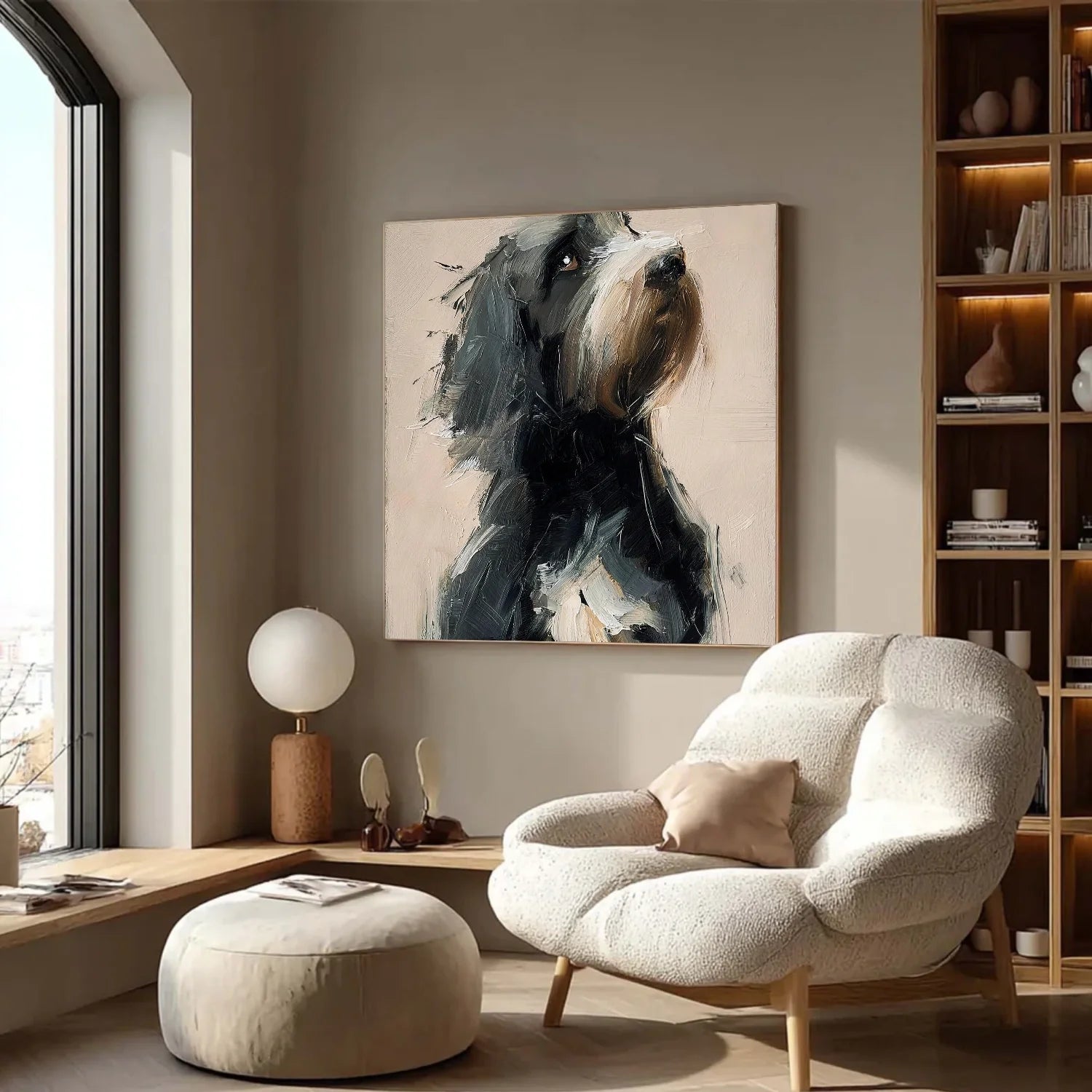 Abstract Animal Dog Wall Art #AL196