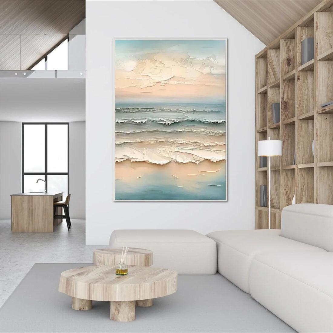 Sea & Sky Abstract Textured Wall Art #MS143