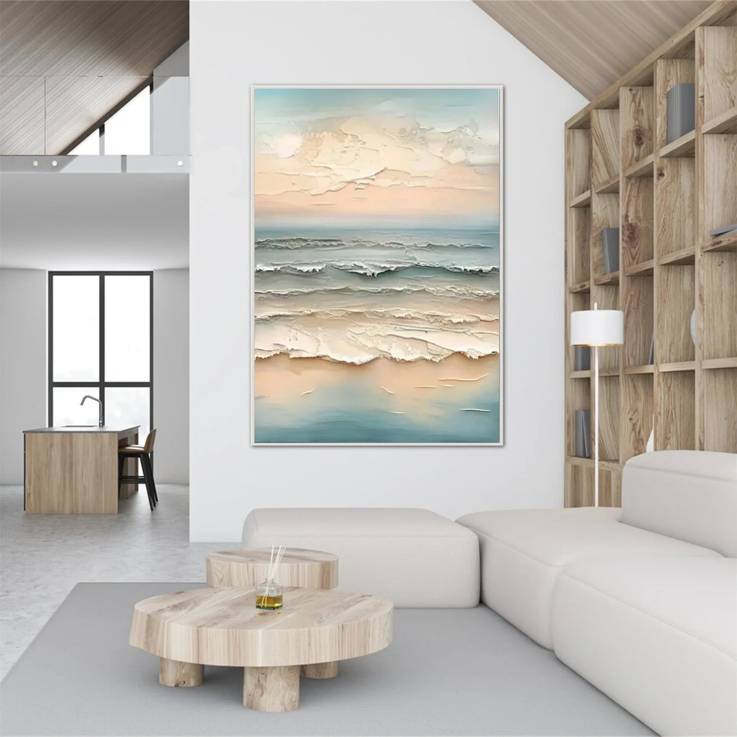 Sea & Sky Abstract Textured Wall Art #MS143