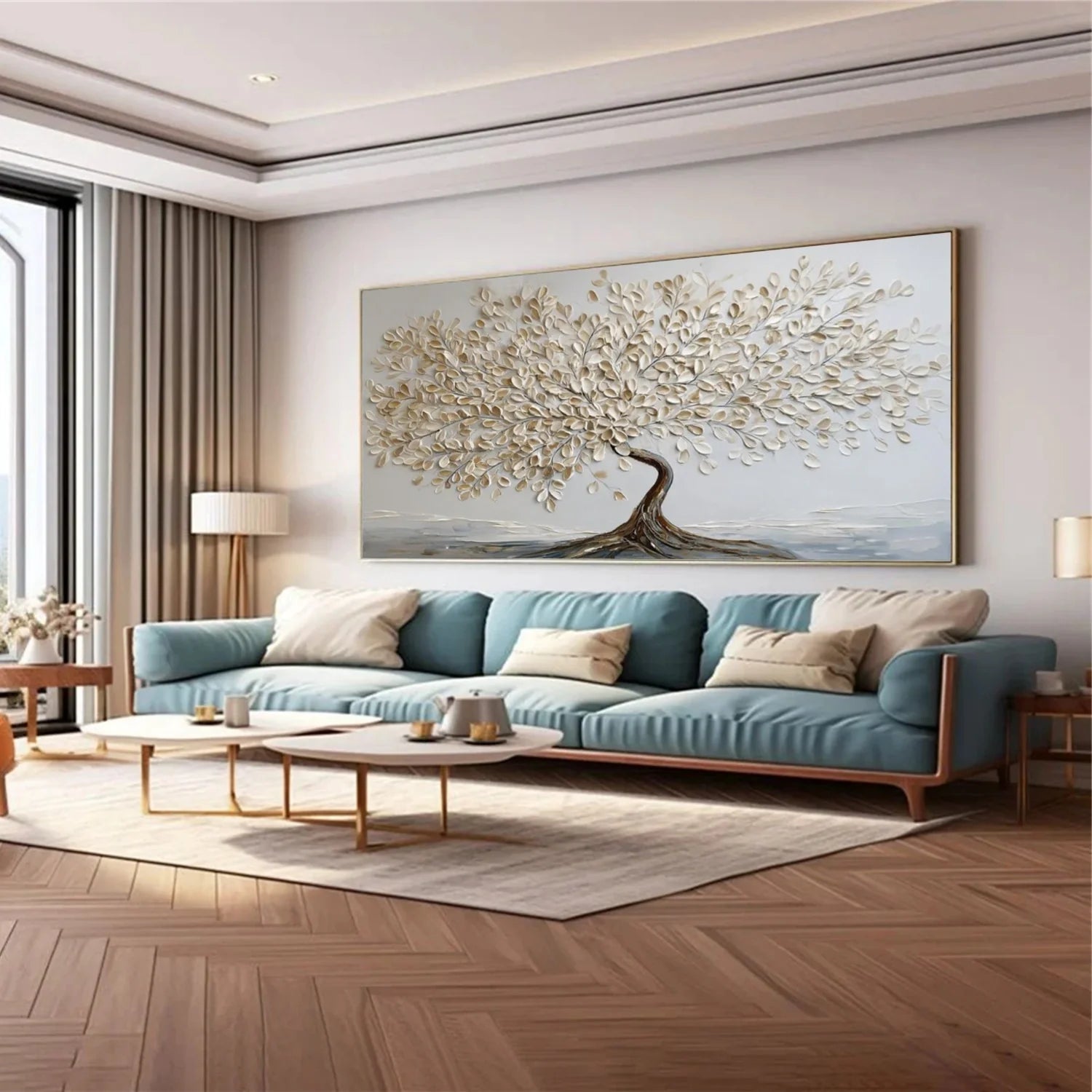Flower & Tree Abstract Textured Wall Art #ML147